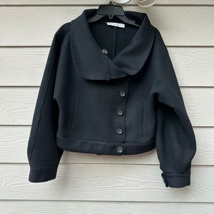 Carolina Herrera wool blend black coat